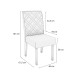 Mesa de Jantar 6 Lugares Fiorella com Vidro Canela/Off White/Bege - Kappesberg Jantar