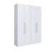 Guarda-Roupa Solteiro Oxford 4 Portas 2 Gavetas Branco- Irm Móveis