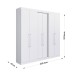 Guarda-Roupa Casal Oxford 6 Portas 2 Gavetas Branco - Irm Móveis