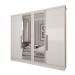 Guarda-Roupa Casal Adam Plus 4 Portas 2 Gavetas com Espelho Branco - Panorama Móveis