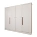 Guarda-Roupa Solteiro Adam 4 Portas 2 Gavetas Branco - Panorama Móveis
