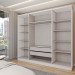 Guarda-Roupa Solteiro Adam 4 Portas 2 Gavetas Branco - Panorama Móveis