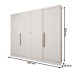 Guarda-Roupa Solteiro Adam 4 Portas 2 Gavetas Branco - Panorama Móveis