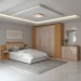 Quarto Completo Casal Aconchego 7 Portas 11 Gavetas Cinamomo/Off White Estrutura Premium 15mm - Panorama Móveis