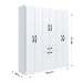 Guarda-Roupa Solteiro Laguna 7 Portas 1 Gaveta Branco - Irm Móveis