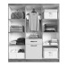 Guarda-Roupa Solteiro Laguna 7 Portas 1 Gaveta Branco - Irm Móveis