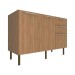 Balcão de Cozinha 120 Cm 2 Portas 3 Gavetas com Divisor de Talheres Cz3100 Freijó - Tecno Mobili