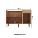 Balcão de Cozinha 120 Cm 2 Portas 3 Gavetas com Divisor de Talheres Cz3100 Freijó - Tecno Mobili