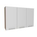 Armário Aéreo Cozinha 3 Portas 2 Prateleiras Cz3109 Freijó/Branco - Tecno Mobili