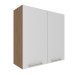 Armário Aéreo Cozinha 80 Cm 2 Portas Cz3115 Freijó/Branco - Tecno Mobili