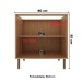 Balcão de Cozinha 80 Cm 2 Portas 1 Prateleira Cz3131 Freijó - Tecno Mobili