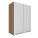Armário Aéreo Cozinha 60 Cm 2 Portas 1 Prateleira Cz3141 Freijó/Branco - Tecno Mobili