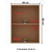 Armário Aéreo Cozinha 60 Cm 2 Portas 1 Prateleira Cz3141 Freijó/Branco - Tecno Mobili