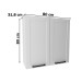 Armário Aéreo Cozinha 80 Cm 2 Portas Cz3314 Branco - Tecno Mobili