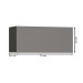 Armário Aéreo Cozinha Silver 70 Cm 1 Porta Gris - Pnr Móveis