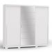 Guarda-Roupa Casal 3 Portas 4 Gavetas  B573a Branco Brilho - Kappesberg