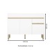 Balcão de Cozinha para Pia 120 Cm Silver 3 Portas 1 Gaveta Supremo - Pnr Móveis