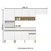 Armário de Cozinha com Balcão Silver 9 Portas 1 Gaveta Supremo/Freijó - Pnr Móveis