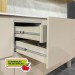 Balcão de Cozinha para Pia 120 Cm Insel 3 Portas 2 Gavetas Branco/ártico - Pnr Móveis