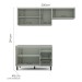 Cozinha Completa Koya 6 Portas 3 Gavetas 40250027 Verde Oliva - Politorno