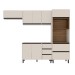 Cozinha Completa Koya 8 Portas 4 Gavetas 40250029 Creme - Politorno