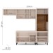 Cozinha Completa Koya 8 Portas 4 Gavetas 40250029 Creme - Politorno