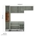 Cozinha Completa Koya 8 Portas 3 Gavetas 40250030 Verde Oliva - Politorno