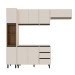 Cozinha Completa Koya 8 Portas 3 Gavetas 40250030 Creme - Politorno