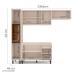 Cozinha Completa Koya 8 Portas 3 Gavetas 40250030 Creme - Politorno