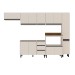 Cozinha Completa Koya 12 Portas 3 Gavetas 40250032 Creme - Politorno