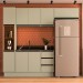 Cozinha Completa Koya 8 Portas 3 Gavetas Verde Oliva - Politorno