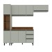 Cozinha Completa Koya 8 Portas 3 Gavetas 40250042 Verde Oliva - Politorno