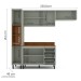 Cozinha Completa Koya 8 Portas 3 Gavetas 40250042 Verde Oliva - Politorno