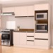 Cozinha Completa Koya 8 Portas 4 Gavetas 40250047 Creme - Politorno