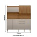 Cozinha Compacta Pitaya 7 Portas 2 Gavetas Amêndola/Nude Prime Tx - Demobile