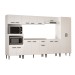Armário de Cozinha Boston com Balcão para Pia e Cooktop 15 Portas 1 Gaveta Branco - Pnr Móveis