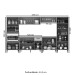 Armário de Cozinha Boston com Balcão para Pia e Cooktop 15 Portas 1 Gaveta Branco - Pnr Móveis