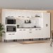 Armário de Cozinha Zella com Balcao para Pia e Cooktop 15 Portas 1 Gaveta Branco - Pnr Móveis