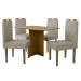 Mesa de Jantar 4 Lugares Madrid Cinamomo/Cristal - Panorama Móveis
