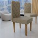 Mesa de Jantar 4 Lugares Madrid Tampo com Vidro Cinamomo/Off White/Pérola - Panorama Móveis