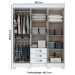 Guarda-Roupa Solteiro 6 Portas 3 Gavetas Branco Lírio - Pnr Móveis