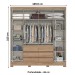 Guarda-Roupa Casal 6 Portas 6 Gavetas com Espelho Newcastle Jequitibá - Pnr Móveis