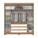 Guarda-Roupa Casal 6 Portas 6 Gavetas com Espelho Newcastle Nature/Off White - Pnr Móveis