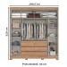 Guarda-Roupa Casal 6 Portas 6 Gavetas Jequitibá Newcastle - Pnr Móveis