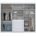 Guarda-Roupa Casal Moscow 6 Portas 4 Gavetas Branco Hp - Pnr Móveis