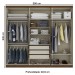 Guarda-Roupa Casal Ravé 6 Portas 3 Gavetas Castanho Hp - Pnr Móveis