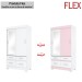Guarda-Roupa Solteiro évora 2 Portas 4 Gavetas com Espelho Flex Branco/Rosa - Pnr Móveis