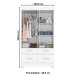 Guarda-Roupa Solteiro évora 2 Portas 4 Gavetas com Espelho Flex Branco/Rosa - Pnr Móveis