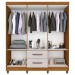 Guarda-Roupa Casal Diamante 6 Portas 2 Gavetas Cinamomo/Off White - Pnr Móveis