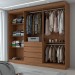 Guarda-Roupa Casal Dínamo 6 Portas 4 Gavetas com Espelho Nogueira Touch - Panorama Móveis